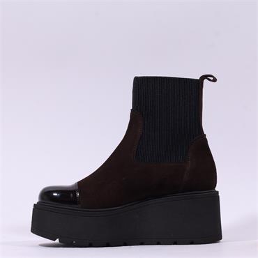 Marco Moreo Vale Stretch Toe Cap Boot - Burgundy Suede